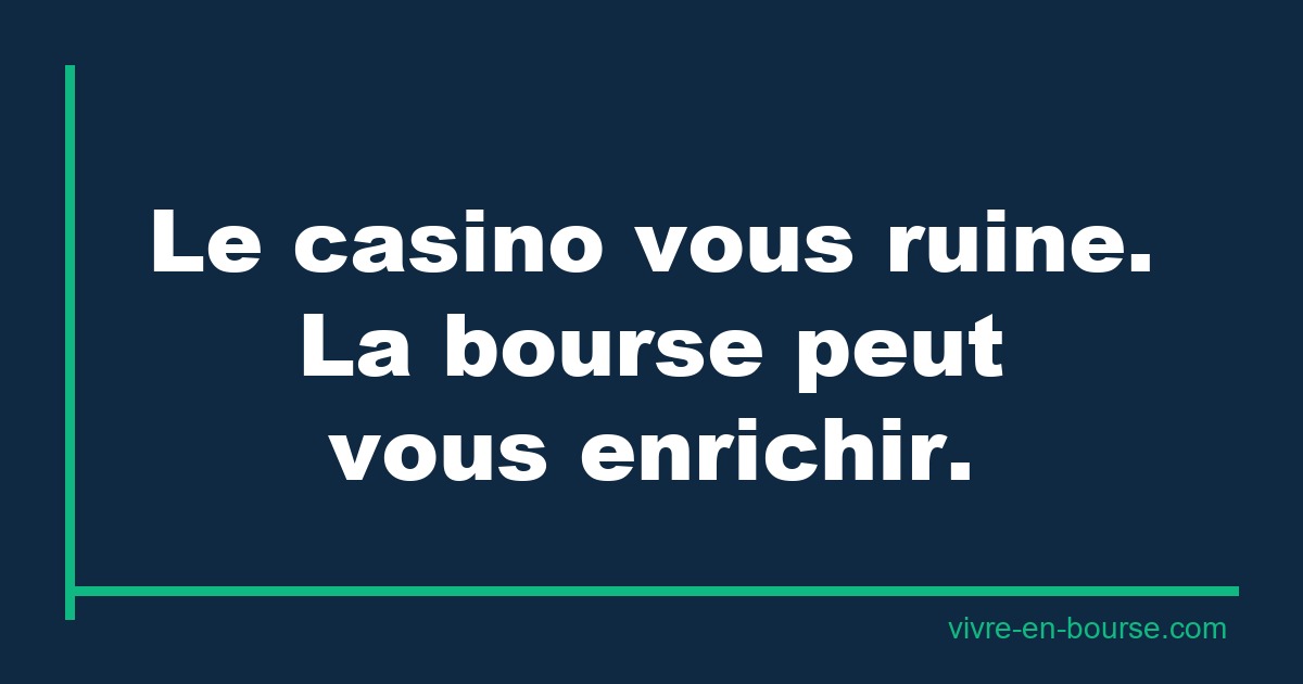 Mythe #1 : « La bourse, c&rsquo;est du casino » — et pourquoi cette idée vous coûte cher