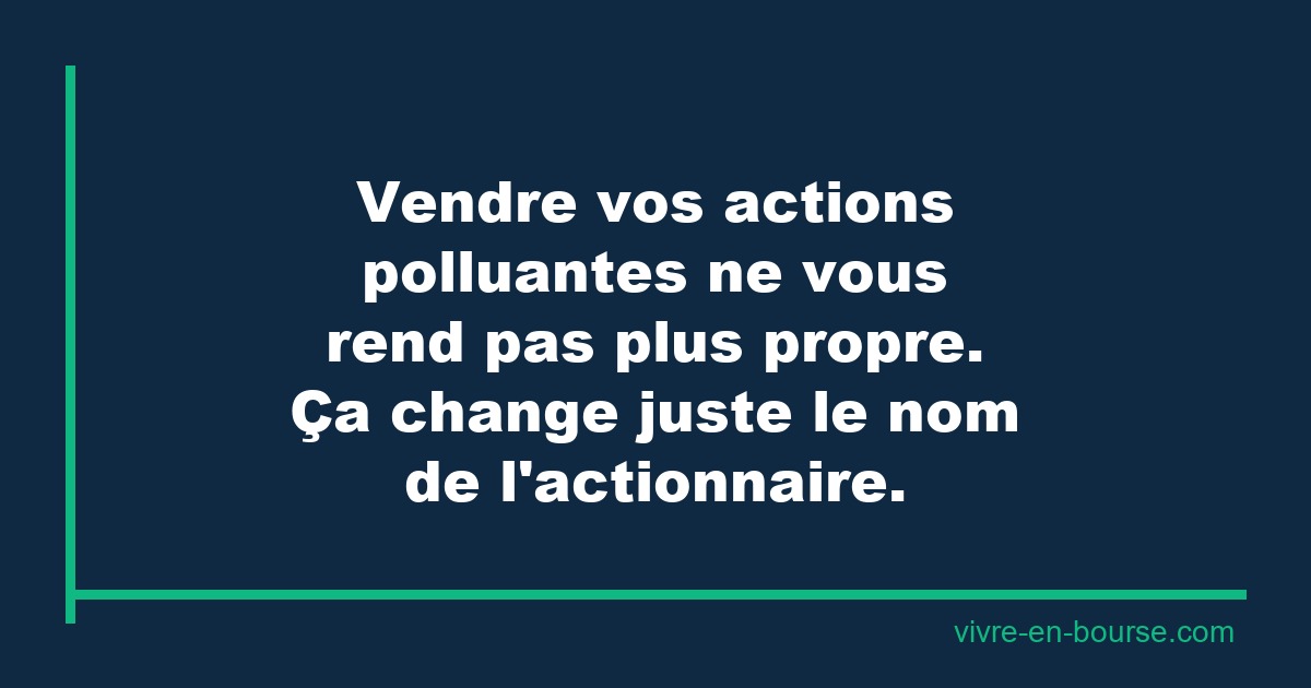 Investir dans des actions « vertes » : un vrai impact ou juste un bon sentiment ?